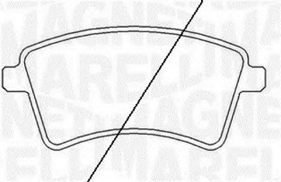 MAGNETI MARELLI 363916060662 -  Комплект тормозных колодок, дисковый тормоз